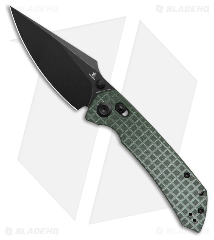 Tenable Fenrir Crossbar Lock Knife Green G-10 Frag