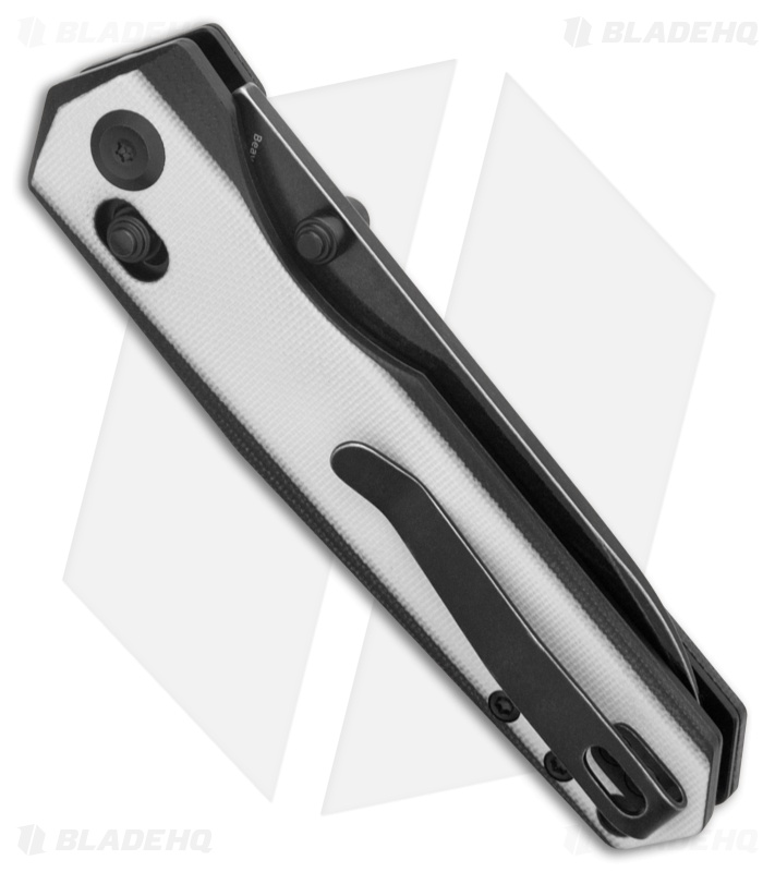 Tenable Knives Beaver Crossbar Lock Knife Black/White G-10 (3.4" Black SW)
