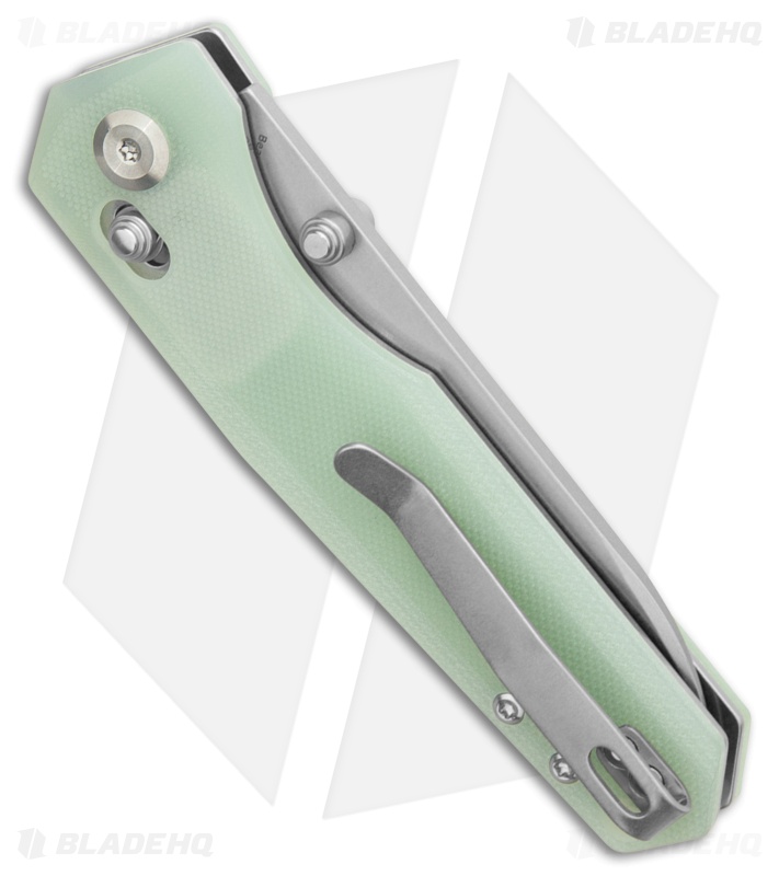 Tenable Knives Beaver Crossbar Lock Knife Jade G-10 (3.4" SW)