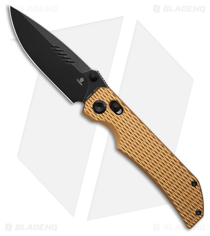 Tenable Knives Eaglestrike Crossbar Lock Knife Bronze Diamond Al (3.7" Black SW)