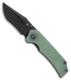 Tenable Knives Fermi Liner Lock Knife Jade G-10 (3.1" Black TiCn)