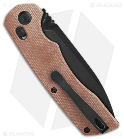 Tenable Knives Kryo Crossbar Lock Knife Brown Micarta (3.6" Black SW) T1001V5
