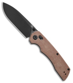 Tenable Knives Kryo Crossbar Lock Knife Brown Micarta (3.6&quot; Black SW) T1001V5 | 222876