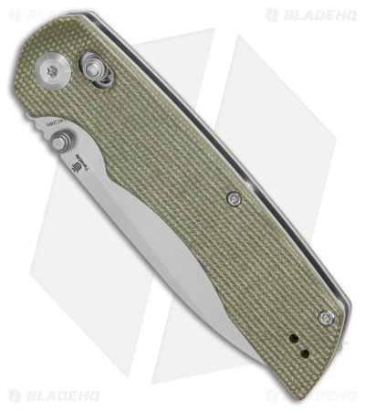 Tenable Knives Kryo Crossbar Lock Knife Green Micarta (3.6" SW) T1001V6