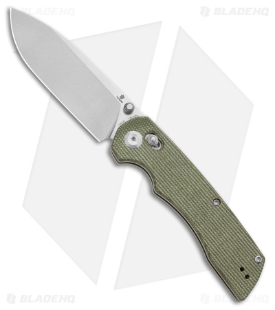 Tenable Knives Kryo Crossbar Lock Knife Green Micarta (3.6" SW) T1001V6