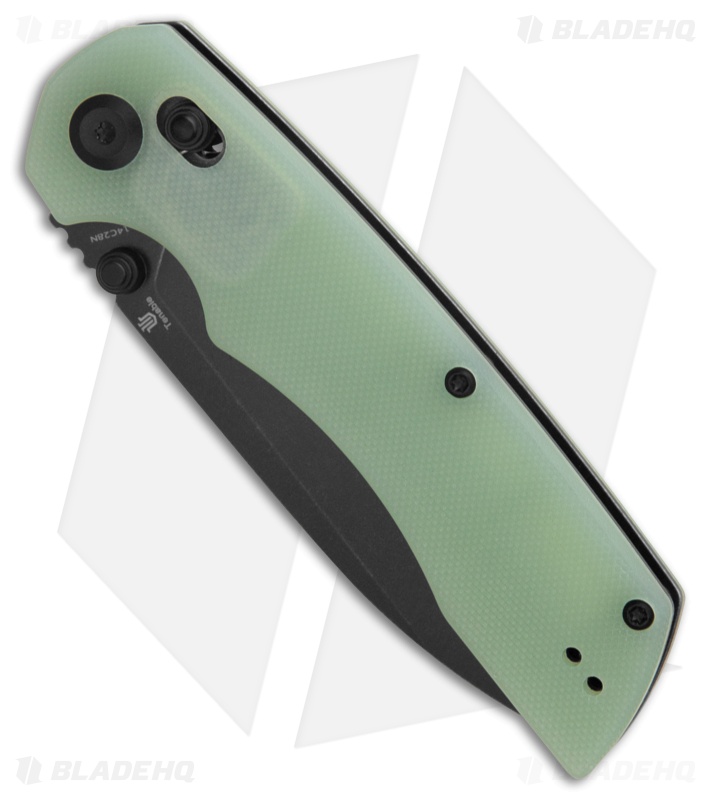 Tenable Knives Kryo Crossbar Lock Knife Jade G-10 (3.6" Black SW) T1001V4
