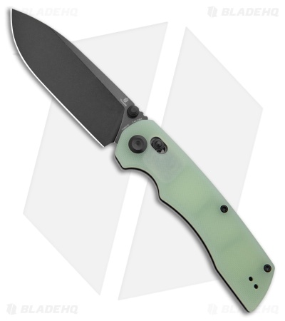 Tenable Knives Kryo Crossbar Lock Knife Jade G-10 (3.6" Black SW) T1001V4