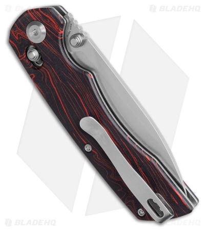 Tenable Knives Kryo Crossbar Lock Knife Red & Black G-Mascus (3.6" SW)
