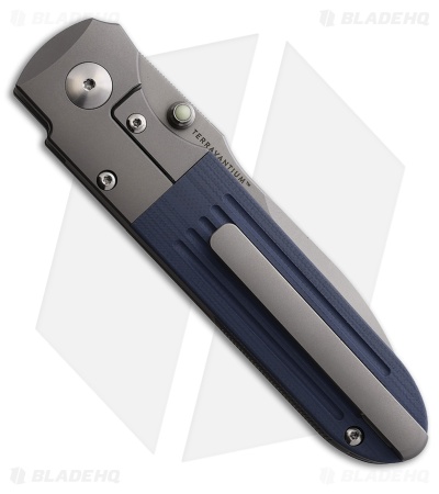 Terrain 365 Invictus Terravantium Frame Lock Knife Titanium/Blue G-10 (3" BB)