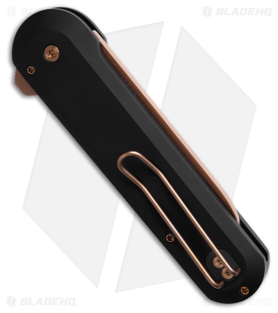 The James Brand The Wells MagnaCut Button Lock Knife Black (2.9" Rose Gold)