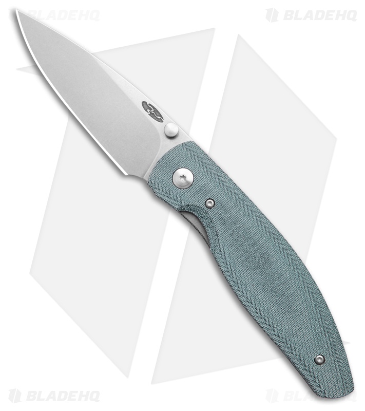 Three Rivers Manufacturing Atom Liner Lock Knife Denim Micarta