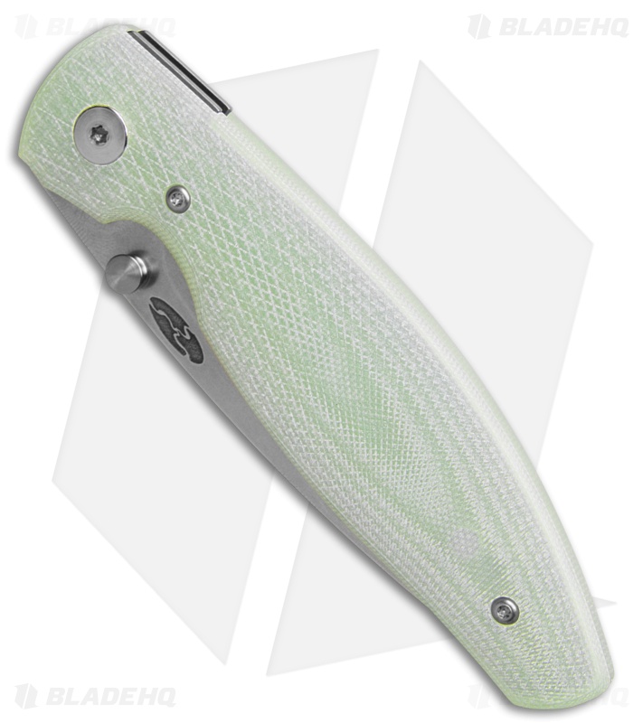 ラベンダーグリーンジェイド ピースジェイド スフィア N3 Three Rivers Manufacturing Atom Liner Lock Knife Jade G-10