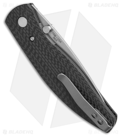 Three Rivers Manufacturing Atom Liner Lock Knife Matte Carbon Fiber (3.5" SW)