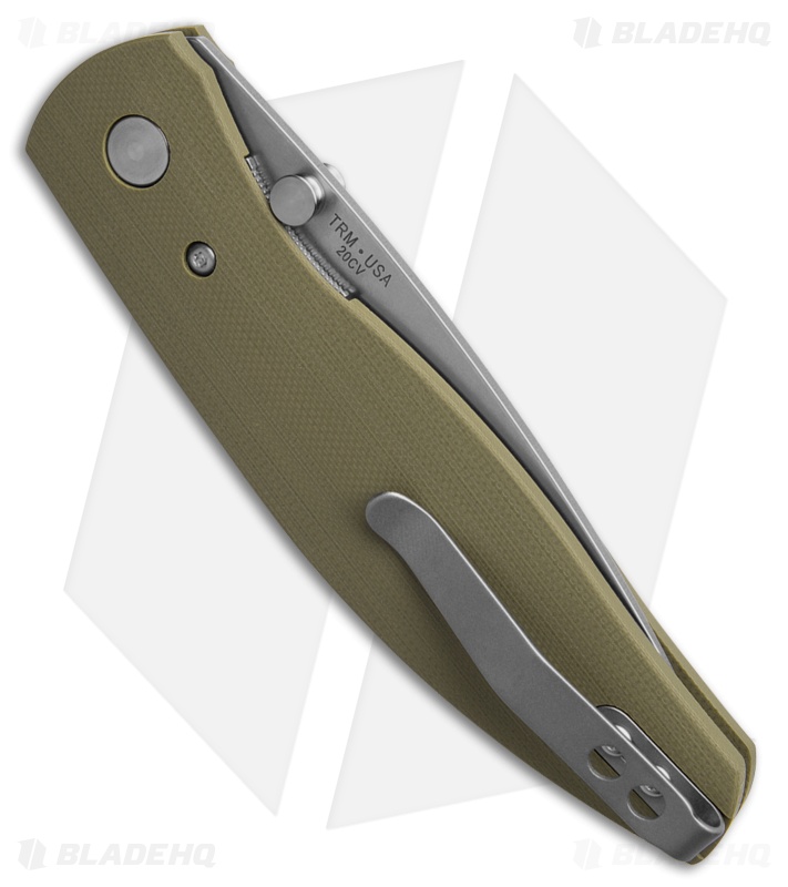 TRM Knives Atom Liner Lock Knife OD Green G-10 (3.5" SW)