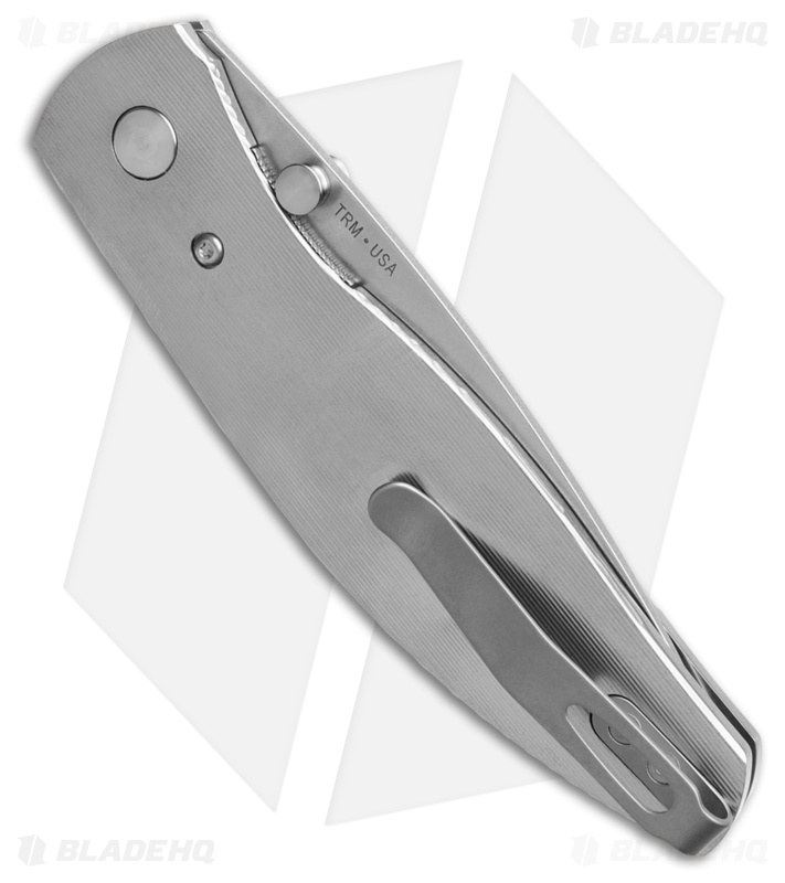 TRM Knives Atom Liner Lock Knife Pinstripe Titanium (3.5" SW Magnacut)
