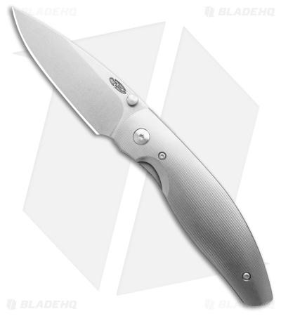 TRM Knives Atom Liner Lock Knife Pinstripe Titanium (3.5" SW Magnacut)