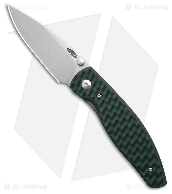 Three Rivers Manufacturing Atom Liner Lock Knife Forest Green G-10 (3.5" SW)