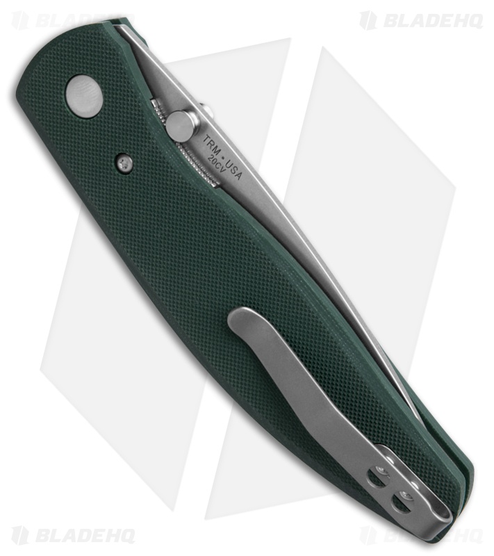 Three Rivers Manufacturing Atom Liner Lock Knife Forest Green G-10 (3.5" SW)