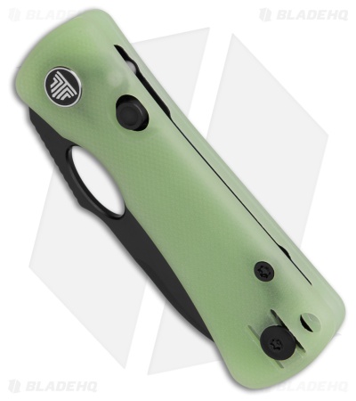 Trivisa Knives Andromeda Button Lock Knife Fluorescent G10 (2.3" Black PVD)