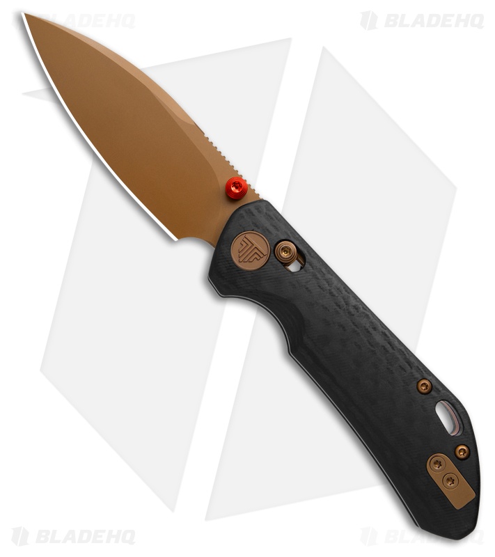 Trivisa Knives Otter Crossbar Lock Knife Black CF G10 (2.99" Rose Gold)