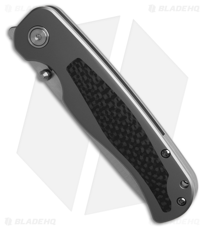 Tuyaknife Wrath V2 Drop Point Frame Lock Knife Titanium/CF Inlays (3.4" Satin)