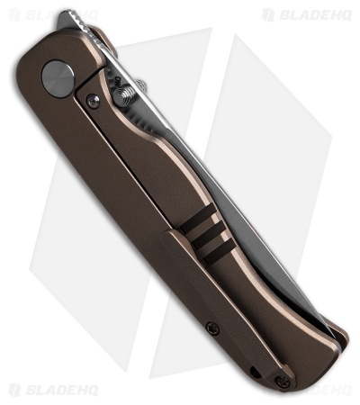 Tuyaknife Wrath V2 Tanto Frame Lock Knife Orange Peel Titanium (3.4" Satin)