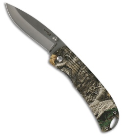 Utica Cutlery Co Caliber 1 Liner Lock Knife Camo Polymer (3" Satin) UTK91R