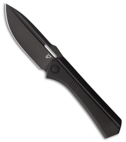 Vanguard Knives Continuum Frame Lock Knife Black Titanium (3.4" Black SW)