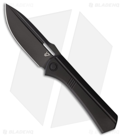 Vanguard Knives Continuum Frame Lock Knife Black Titanium (3.4" Black SW)