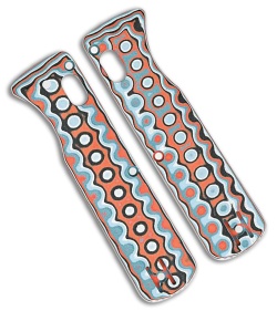 Vosteed Vombat Scales - Bamboo Micarta Coral Orbit