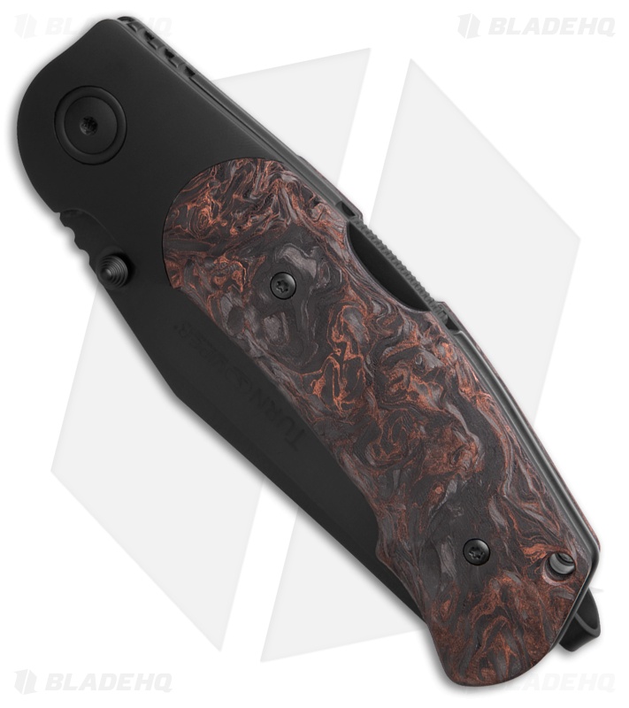 Viper Knives Turn Lockback Knife Copper Dark Matter CF (3" Satin Black PVD)