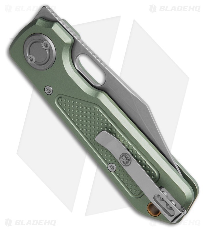 Vosteed Akita Vanchor Lock Knife Green Aluminum (2.9" Stonewash)