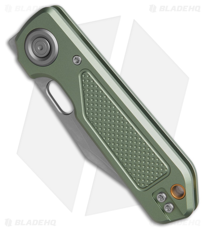 Vosteed Akita Vanchor Lock Knife Green Aluminum (2.9" Stonewash)