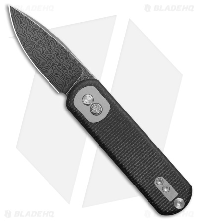 Vosteed Corgi Pup Treklock Knife Black Micarta (2.5" Damasucs)