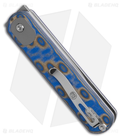Vosteed Corgi Treklock Knife Blue Ocean Micarta (3" Stonewash)