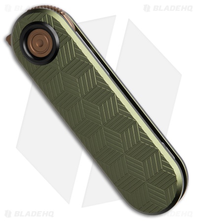 Vosteed Corgi V Vanchor Lock Knife Green Aluminum (2.4" Copper Dune 14C28N)