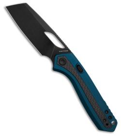Vosteed Kroc Top Liner Lock Knife Blue Al + Carbon Fiber Inlays (3" Black SW)
