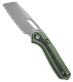Vosteed Kroc Top Liner Lock Knife Green Al + Carbon Fiber Inlays (3" Stonewash)
