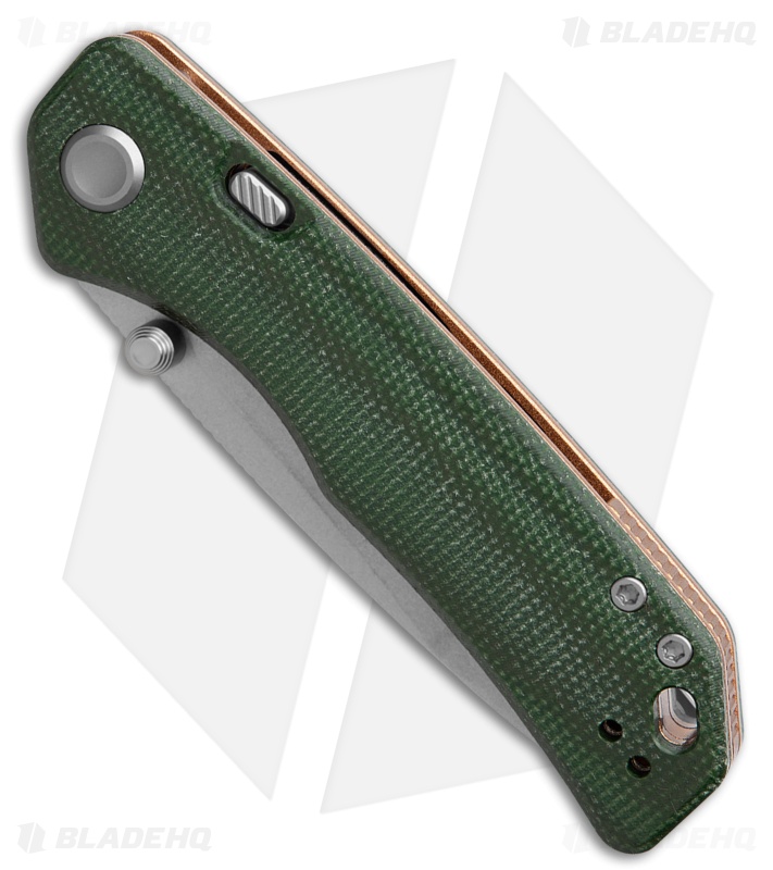 Vosteed Marten 330 Top Liner Lock Knife Green Micarta (3.3" Stonewash 14C28N)