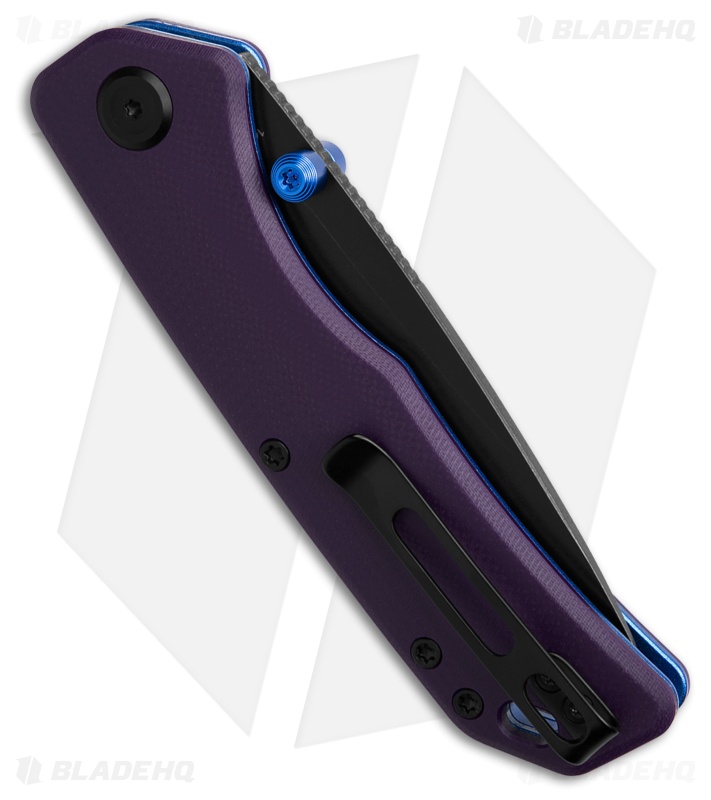 Vosteed Marten 330 Top Liner Lock Knife Purple G-10 (3.3" Black SW 14C28N)