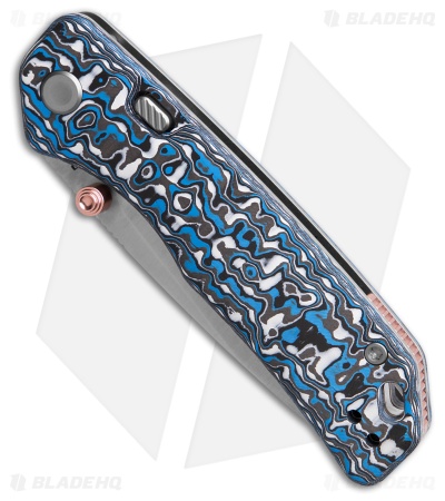 Vosteed Marten Top Liner Lock Knife Blue Carbon Fiber (2.98" Satin)