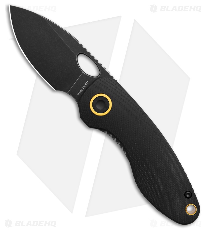 Vosteed Mini Acorn Liner Lock Knife Black G-10 (2.5" Black SW 14C28N)