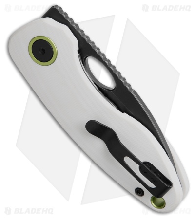 Vosteed Mini Acorn Liner Lock Knife White G-10 (2.5" Black SW 14C28N)
