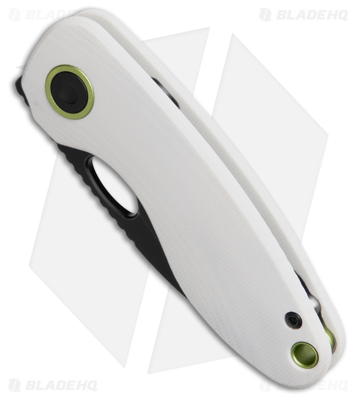 Vosteed Mini Acorn Liner Lock Knife White G-10 (2.5" Black SW 14C28N)