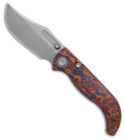 Vosteed Naga Button Lock Copper Raindrop Micarta (3.5" Stonewash)