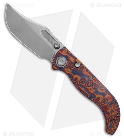Vosteed Naga Button Lock Copper Raindrop Micarta (3.5" Stonewash)