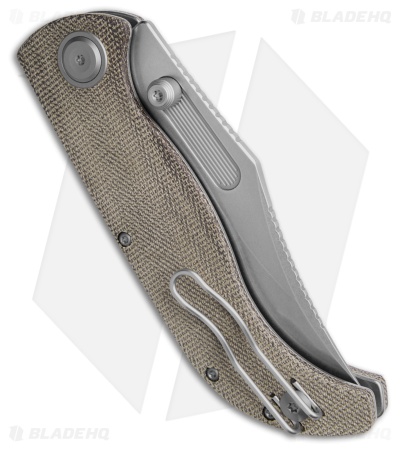 Vosteed Naga Top Liner Lock Knife Green Norplex UltreX Micarta (3.5" Stonewash)