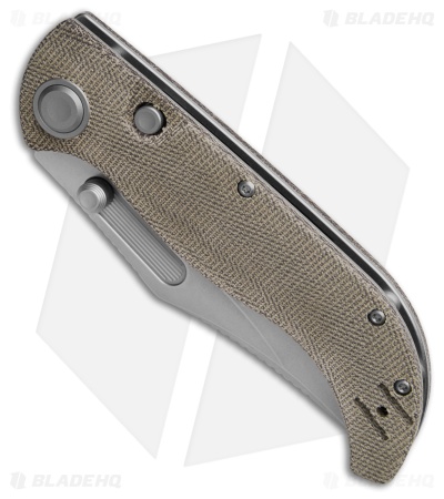 Vosteed Naga Top Liner Lock Knife Green Norplex UltreX Micarta (3.5" Stonewash)