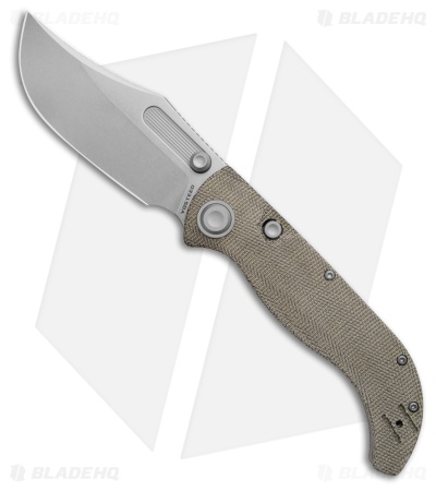 Vosteed Naga Top Liner Lock Knife Green Norplex UltreX Micarta (3.5" Stonewash)