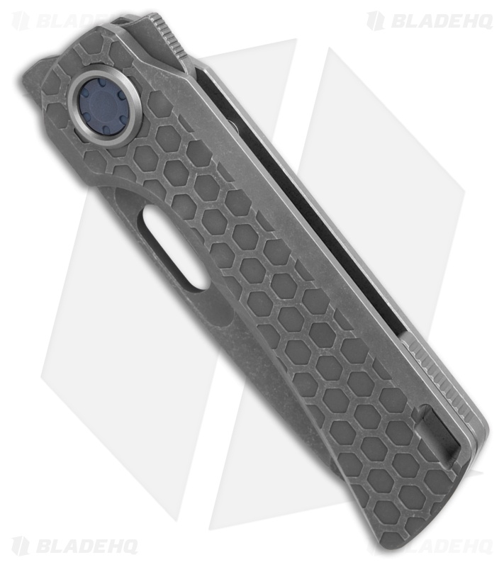 Vosteed Nymble Vanchor Lock Knife Acid Wash Gray Ti (3.25" Acid Wash/SW Elmax)